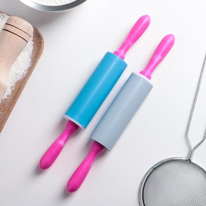 Скалка, 21 см, рабочая часть 9 см, цвет МИКС Скалка, 21 см, рабочая часть 9 см, цвет МИКС