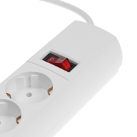 Сетевой фильтр Юнивольт, 5 гнезд, 3 м, 10 А, 2200 Вт, с з/к, белый