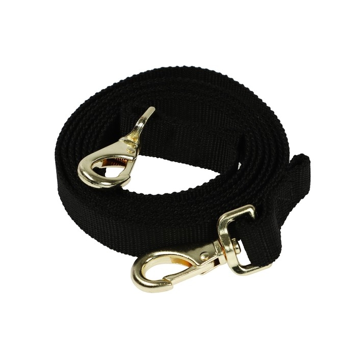 Недоуздок из нейлона с флисовым подкладом, регулируемый размер, черный Недоуздок из нейлона с флисовым подкладом, регулируемый размер, черный