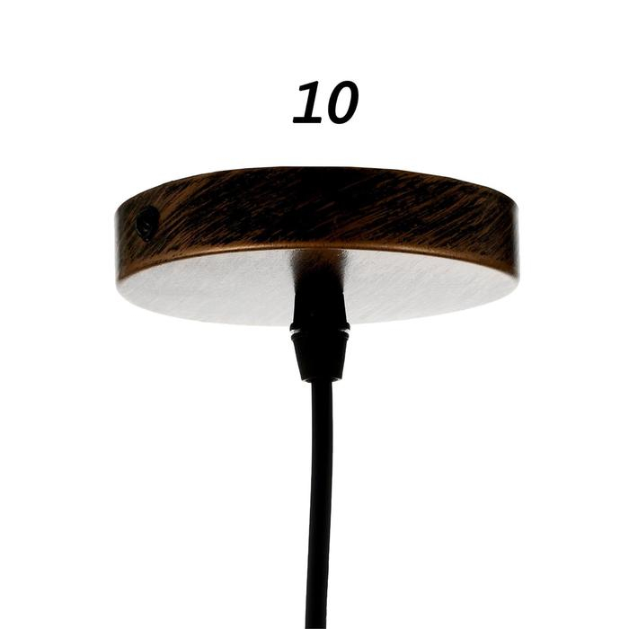 Светильник BayerLux Подвес Светильник BayerLux Подвес "Пирамида" 1x40Вт E27 черно-золотой 16х16х16-116 см