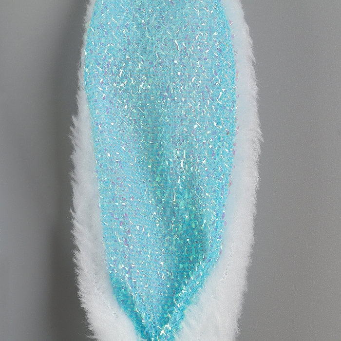 Карнавальный ободок ушки зайки, цвет голубой