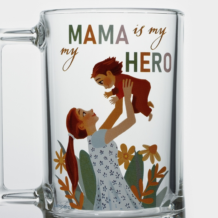 Кружка стеклянная &laquo;Фитнес. Мама&raquo;, 320 мл