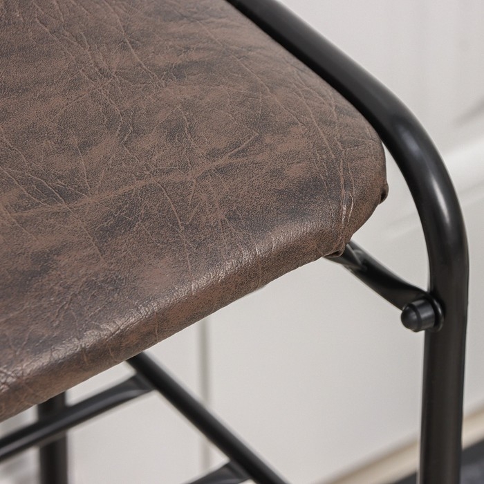 Подставка для обуви с сиденьем и ящиком ЗМИ, 3 яруса, 45&times;30&times;48 см, цвет чёрный