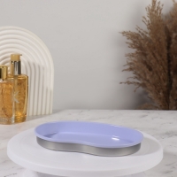 Подставка для хранения косметических принадлежностей, нержавеющая сталь, 19,5 &times; 13 &times; 2 см, цвет сиреневый