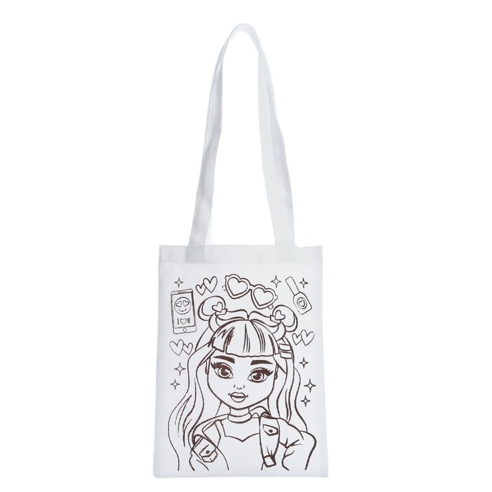 Сумка-Шоппер, раскраска &laquo;Милашка&raquo; 20 &times; 27 см