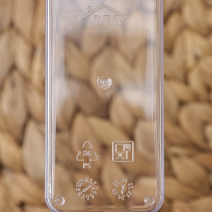 Контейнер для специй &laquo;Степ&raquo;, 270 мл, 9,5&times;5&times;10 см, прозрачный, крышка белая