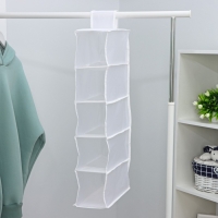 Органайзер подвесной &laquo;Стейт&raquo;, 5 отделений, 70&times;15&times;15 см, цвет белый