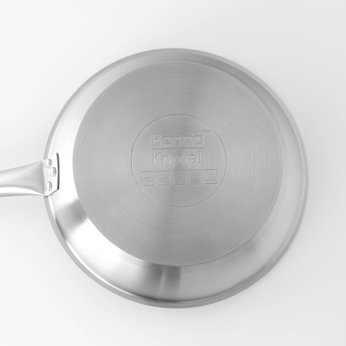 Сковорода из нержавеющей стали Hanna Kn&ouml;vell, d=26 см, h=5 см, толщина стенки 0,6 мм, длина ручки 25 см, индукция