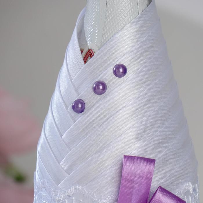 Украшение для шампанского Украшение для шампанского "Вместе навсегда", белое с сиреневым