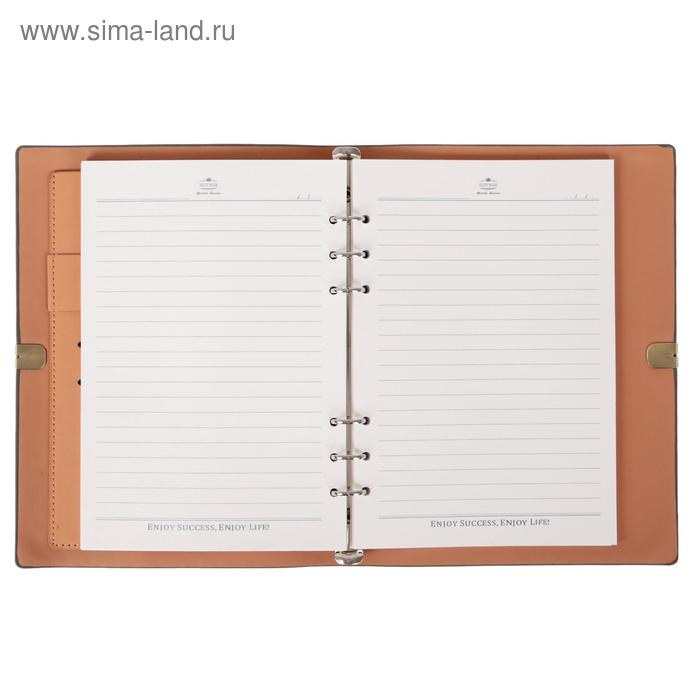 Органайзер на кольцах "Стиль" А5, 90 листов в линейку, на резинке, обложка ЛАЙТ, МИКС