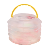 Стакан для кистей складной d=6 см, с губкой, прозрачный с ручкой