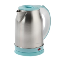 Чайник электрический ENERGY E-202, металл, 1,8 л, 1500 Вт, серебристо-голубой Чайник электрический ENERGY E-202, металл, 1,8 л, 1500 Вт, серебристо-голубой