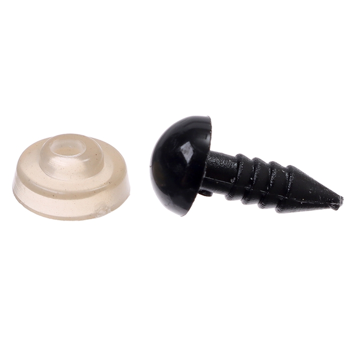 Глаза винтовые с заглушками, набор 40 шт., размер 1 шт. &mdash; 0,8 см, цвет чёрный