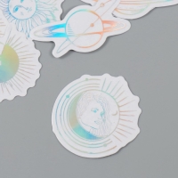 Наклейка пластик "Голография. Космос" набор 38 шт 13х11,5х0,5 см Наклейка пластик "Голография. Космос" набор 38 шт 13х11,5х0,5 см