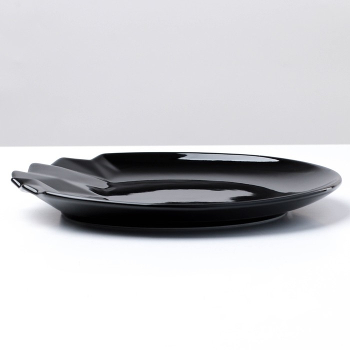 Тарелка керамическая &laquo;Обсидиан&raquo;, 17 см, цвет чёрный