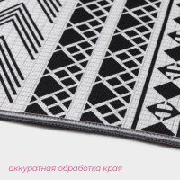 Коврики для ванной и туалета Доляна &laquo;ЧБ&raquo;, 2 шт: 50&times;80 см, 50&times;40 см