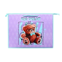 Папка для чертежей и рисунков A3, 470 х 345 х 50 мм, с ручками, пластик/текстиль, молния сверху, ПР 3 -20 "Милый мишка" 72692 Папка для чертежей и рисунков A3, 470 х 345 х 50 мм, с ручками, пластик/текстиль, молния сверху, ПР 3 -20 "Милый мишка" 72692