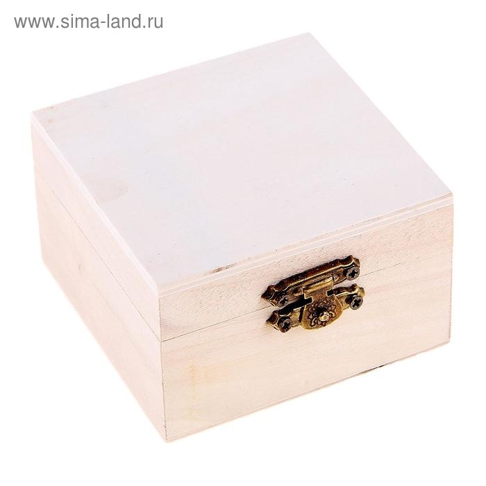 Шкатулка дерево для росписи квадрат 8х4,5х8 см Шкатулка дерево для росписи квадрат 8х4,5х8 см