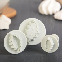 Набор плунжеров кондитерских Доляна &laquo;Листик&raquo;, 3 шт, d=7/6,5/5 см