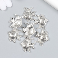 Декор для творчества металл "Рыба. Мавританский идол" набор 7 шт серебро 2,2х2,5 см Декор для творчества металл "Рыба. Мавританский идол" набор 7 шт серебро 2,2х2,5 см