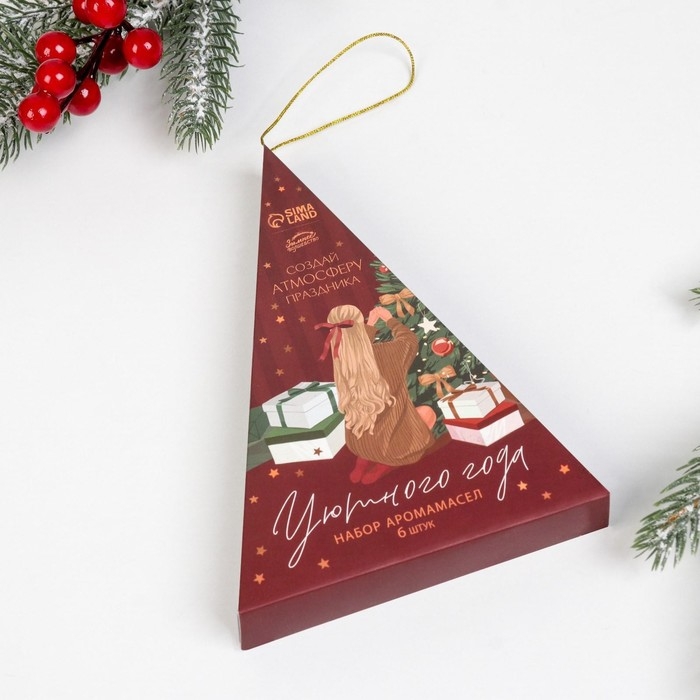 Аромамасла новогодние &laquo;Уютного года&raquo;, на Новый год, набор 6 шт, 3 мл