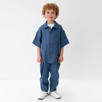 Брюки для мальчика KAFTAN Linen, р. 30 (98-104), синий Брюки для мальчика KAFTAN Linen, р. 30 (98-104), синий