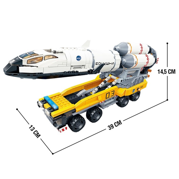 Конструктор Космос &laquo;Шатл на погрузчике&raquo;, 676 деталей