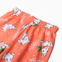 Пижама для девочек, цвет коралловый, рост 122 Пижама для девочек, цвет коралловый, рост 122