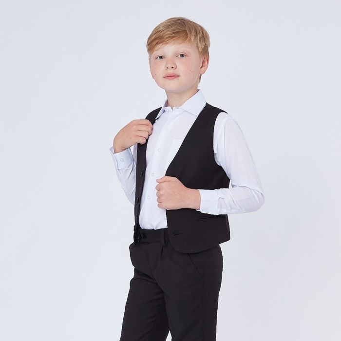 Школьный жилет для мальчика, чёрный, рост 146 (36/M) Школьный жилет для мальчика, чёрный, рост 146 (36/M)