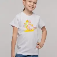 Футболка детская Skateboard, белая, 6 лет