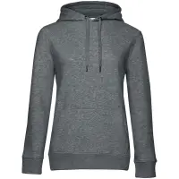 Толстовка с капюшоном женская Queen, темно-серый меланж, размер XL