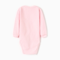 Боди детское с длинным рукавом, цвет розовый, рост 74