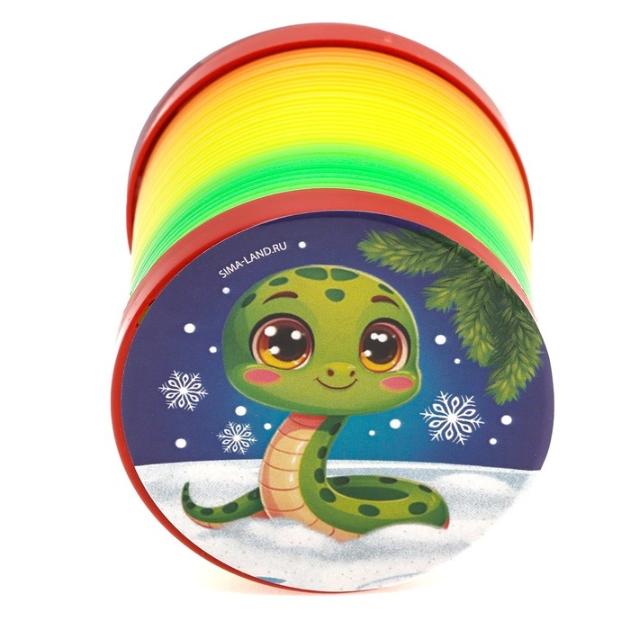 Новый год! Пружинка радуга &laquo;Змея удачи&raquo;, цвета МИКС, d.-5см, новогодний подарок