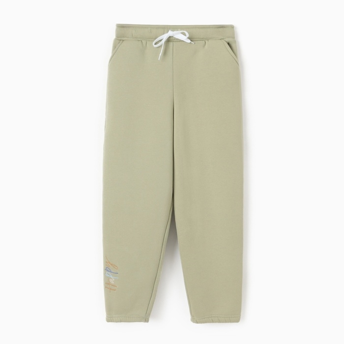 Брюки детские MINAKU: Exclusive print, цвет оливковый, Oversize рост 152 см