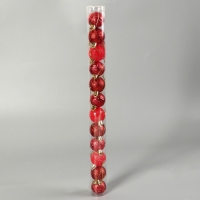 Набор шаров пластик d-4 см, 12 шт "Мелодия" треск, красный Набор шаров пластик d-4 см, 12 шт "Мелодия" треск, красный