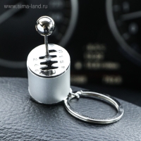 Брелок для ключей Cartage, рычаг КПП, металл, хром Брелок для ключей Cartage, рычаг КПП, металл, хром