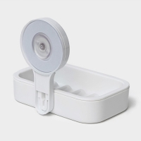 Мыльница на липучке Доляна, 12×14×10 см, цвет белый Мыльница на липучке Доляна, 12×14×10 см, цвет белый