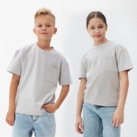 Футболка для мальчика MINAKU, цвет серый, рост 134 см Футболка для мальчика MINAKU, цвет серый, рост 134 см