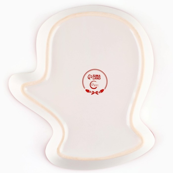 Новый год! Блюдо новогоднее керамическое &laquo;Уютного Нового года&raquo;, 20х17.5х3 см, цвет белый