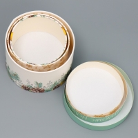 Набор шляпных коробок 3 в 1 &laquo;Золото&raquo;, 16 х 10, 14 х 9, 13 х 8.5 см, Новый год