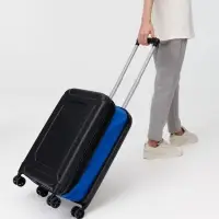 Чемодан Platta, черный с синим