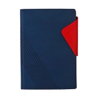Ежедневник недатированный, 205 х 150 мм 168 листов, кожзам, блок 70 г/м2, ляссе, магнитный хлястик, темно синий Ежедневник недатированный, 205 х 150 мм 168 листов, кожзам, блок 70 г/м2, ляссе, магнитный хлястик, темно синий