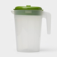 Кувшин с крышкой, 2,5 л, 20×14,5×22 см, пластик, зелёный Кувшин с крышкой, 2,5 л, 20×14,5×22 см, пластик, зелёный