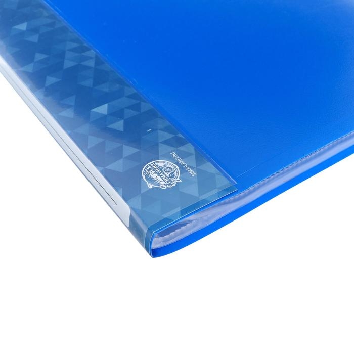 Папка с 40 вкладышами А4, 500 мкм, Calligrata, карман на корешке, синяя Папка с 40 вкладышами А4, 500 мкм, Calligrata, карман на корешке, синяя