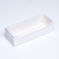 Коробка под рулет белая, 30 х 11 х 8 см. Кондитерская упаковка Коробка под рулет белая, 30 х 11 х 8 см. Кондитерская упаковка