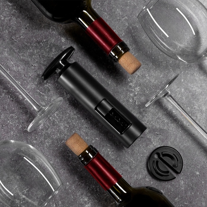 Штопор для вина Luazon, резак для фольги, черный Штопор для вина Luazon, резак для фольги, черный