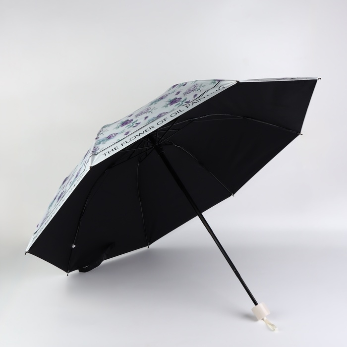 Зонт механический &laquo;The flower&raquo;, эпонж, 4 сложения, 8 спиц, R = 48/56 см, D = 112 см, цвет МИКС