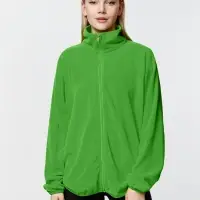 Куртка флисовая унисекс Fliska, зеленое яблоко, размер XL/XXL