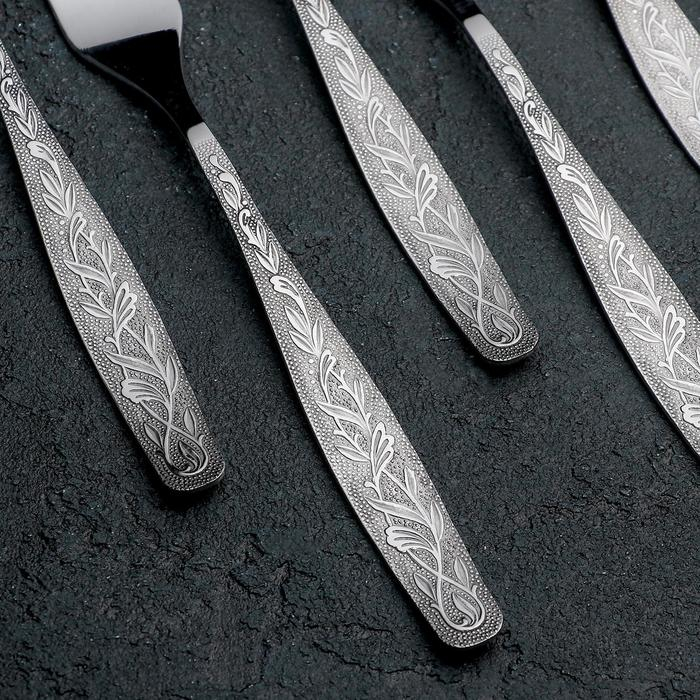 Набор столовых вилок &laquo;Уралочка&raquo;, h=20 см, толщина 2 мм, 6 шт, цвет серебряный