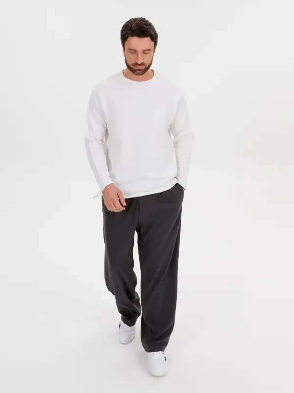 Лонгслив унисекс Siluetti Fuori, молочно-белый, размер S/M